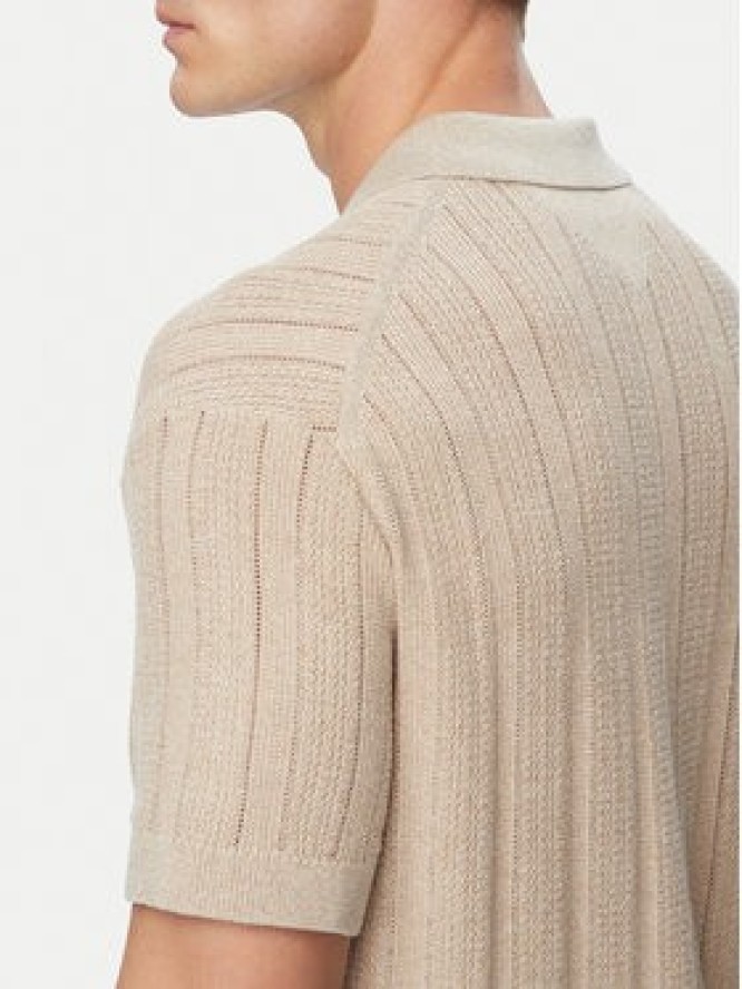 Tommy Hilfiger Koszula Pointelle MW0MW43249 Beżowy Regular Fit