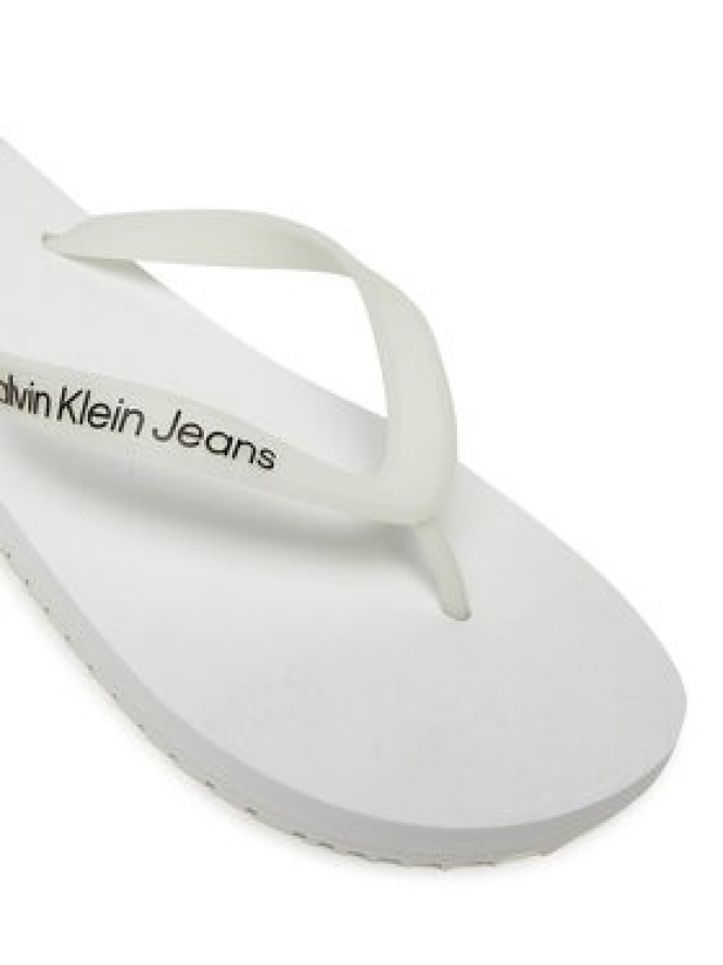 Calvin Klein Jeans Japonki Beach Sandal Transparent Tpu YM0YM01267 Biały