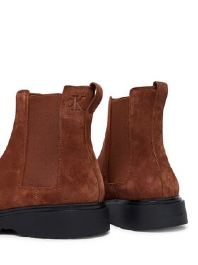 Calvin Klein Sztyblety Combat Ess Chelsea Boot Su YM0YM01372 Brązowy