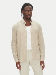 Lindbergh Koszula 30-203344B Beżowy Relaxed Fit