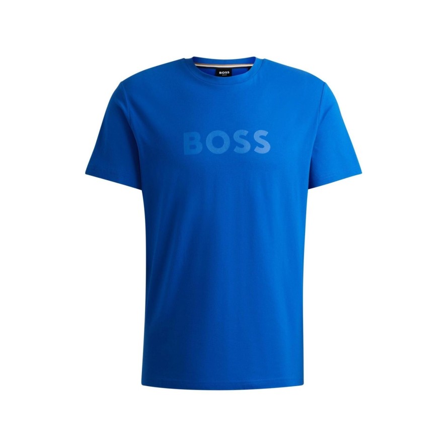 T-shirt męski BOSS RN Medium Blue niebieski (50503276-423)