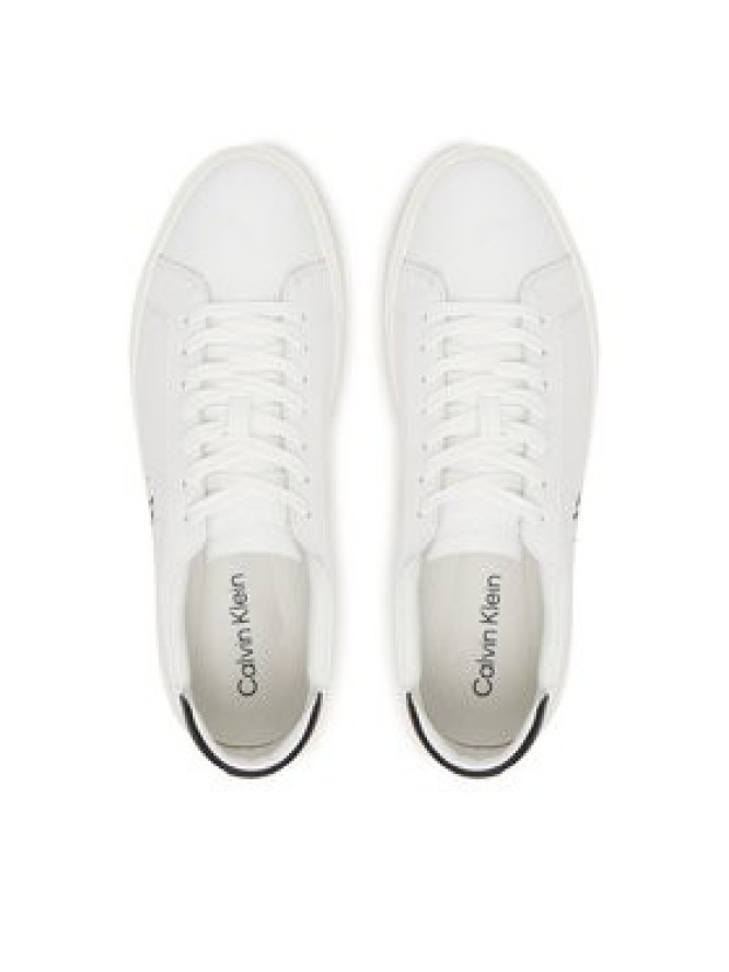 Calvin Klein Sneakersy Basket Cupsole Laceup Lth Ml YM0YM01460 Biały