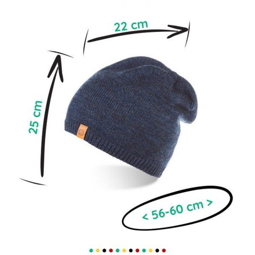 Męska czapka zimowa z polarem Brødrene cz2 granatowa 9913