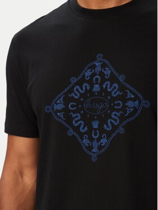 HUGO T-Shirt Nerberri 50572760 Czarny Regular Fit