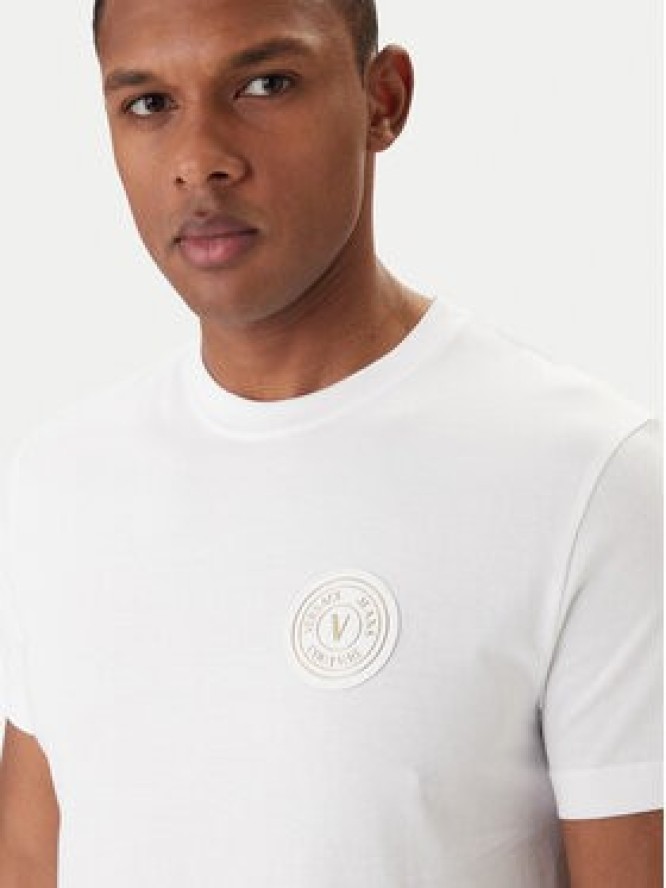 Versace Jeans Couture T-Shirt 80GAHT03 CJ00T Biały Regular Fit