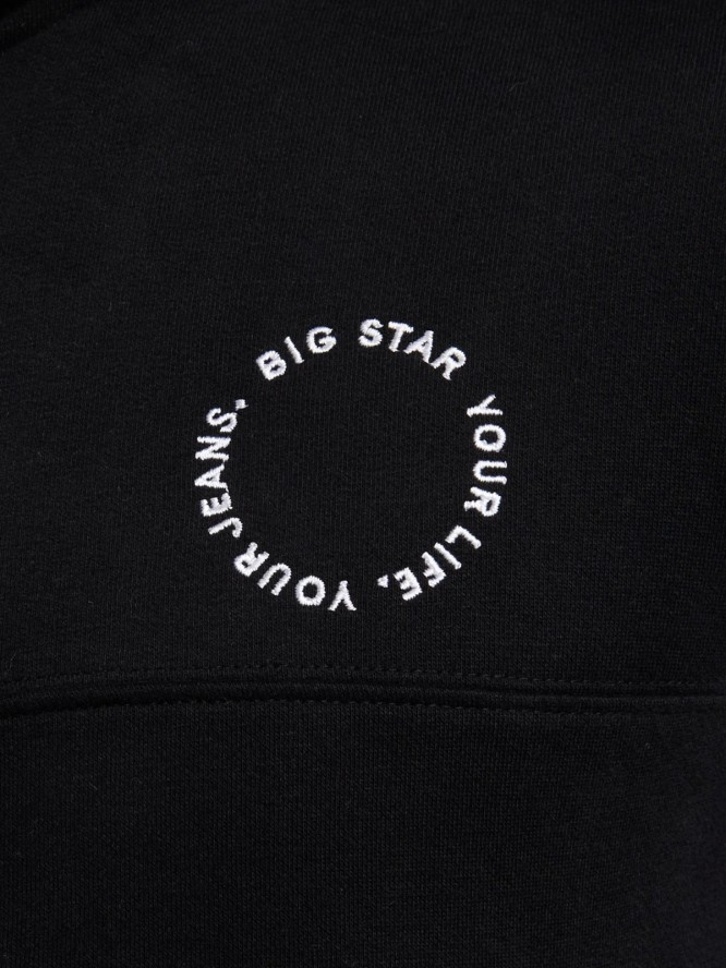 Bluza męska z kapturem czarna Ajron 906/ Kersyn 906