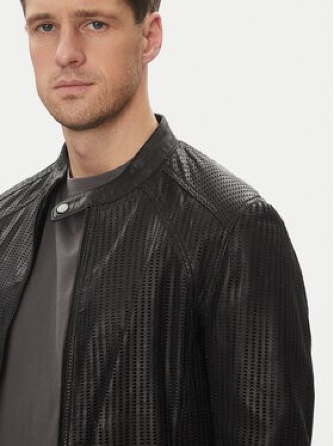 Serge Pariente Kurtka skórzana Leni Czarny Slim Fit