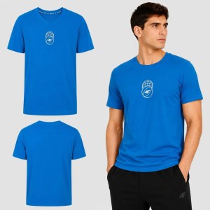 T-SHIRT MĘSKI 4F KOSZULKA SPORTOWA Z NADRUKIEM 1 BAWEŁNA M3328 SS26