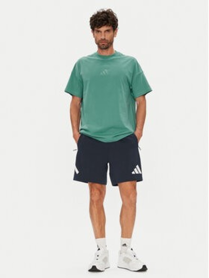 adidas T-Shirt ALL SZN JX5085 Turkusowy Loose Fit