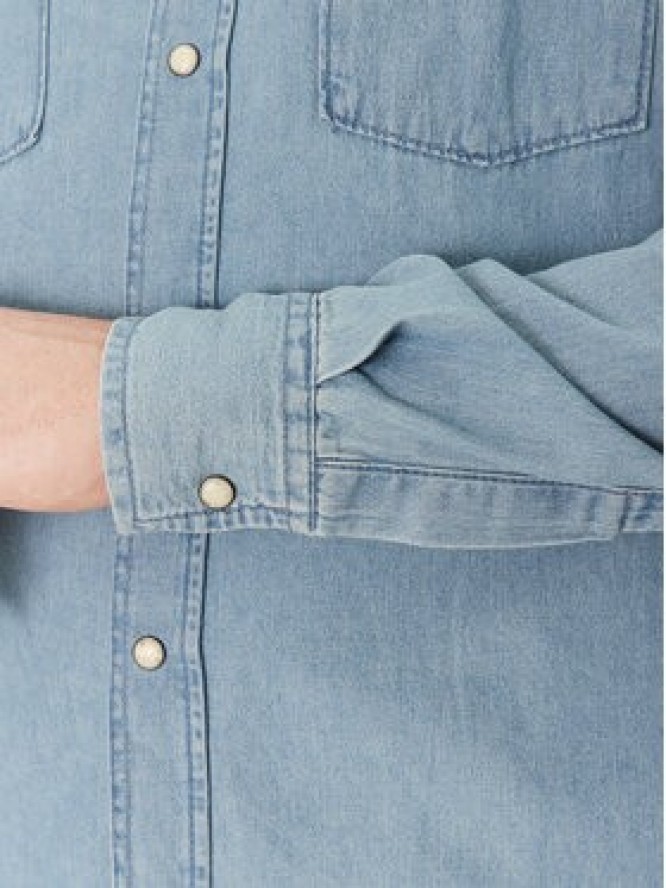 INDICODE Koszula jeansowa Ask 20-605 Niebieski Slim Fit