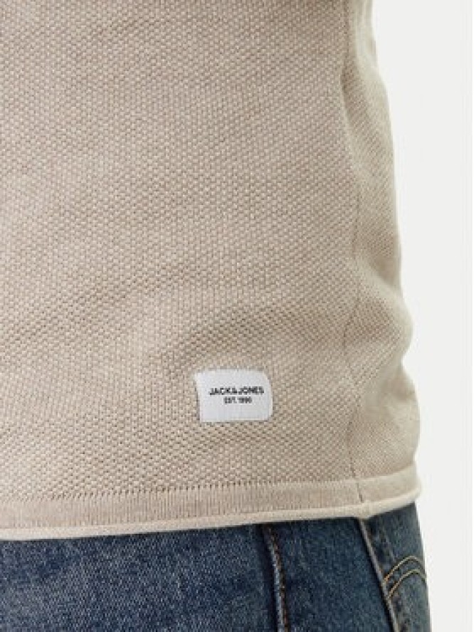 Jack & Jones Sweter Hill 12157321 Beżowy Regular Fit