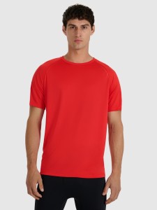 4F Koszulka do biegania szybkoschnąca męska - czerwona XXL