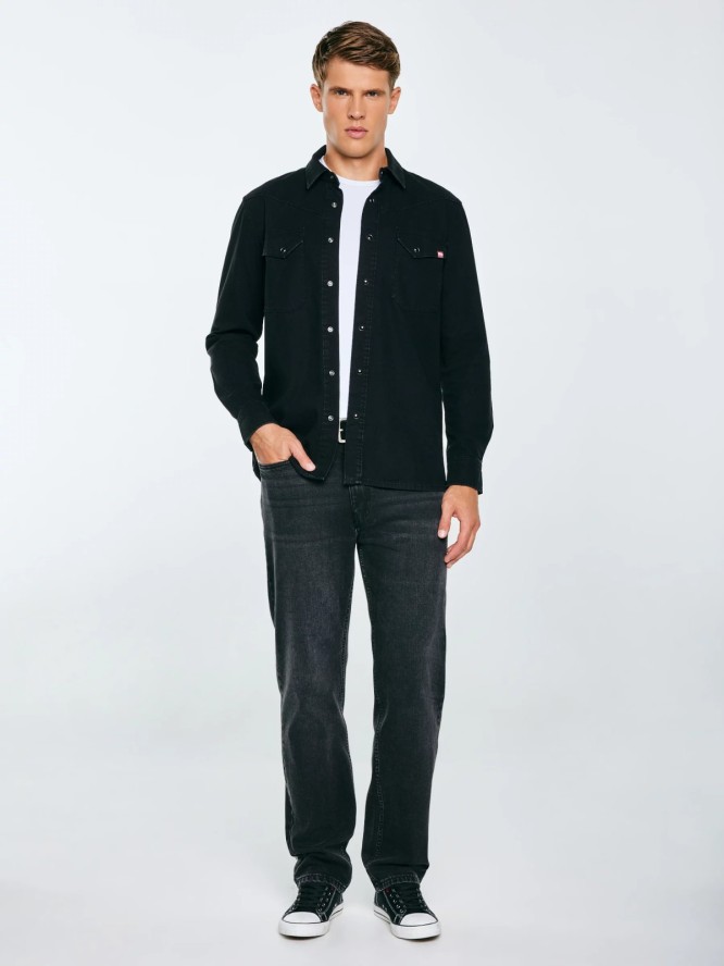 Jeansy męskie loose czarne Zack 912