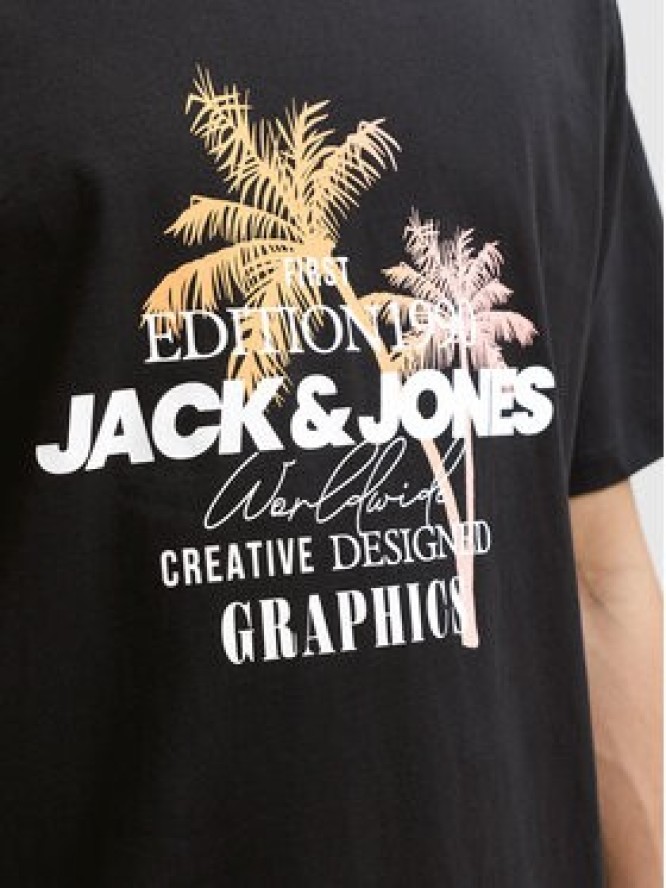 Jack & Jones T-Shirt Gradient Print 12288094 Czarny Regular Fit