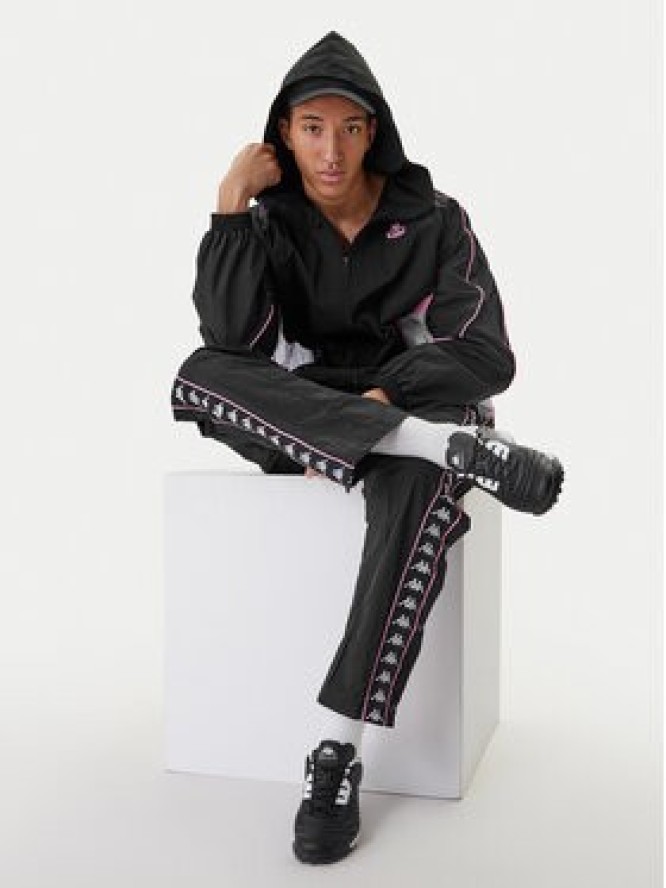 Kappa Wiatrówka Banda Silas 37222WW Czarny Comfort Fit