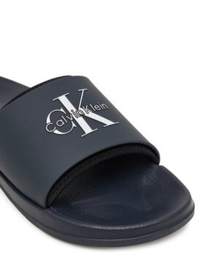 Calvin Klein Klapki Ess Slide Rubber Neoprene HM0HM02229 Granatowy