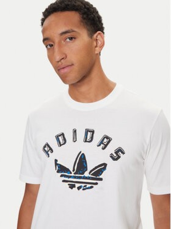 adidas T-Shirt Graphic JX3089 Biały Regular Fit