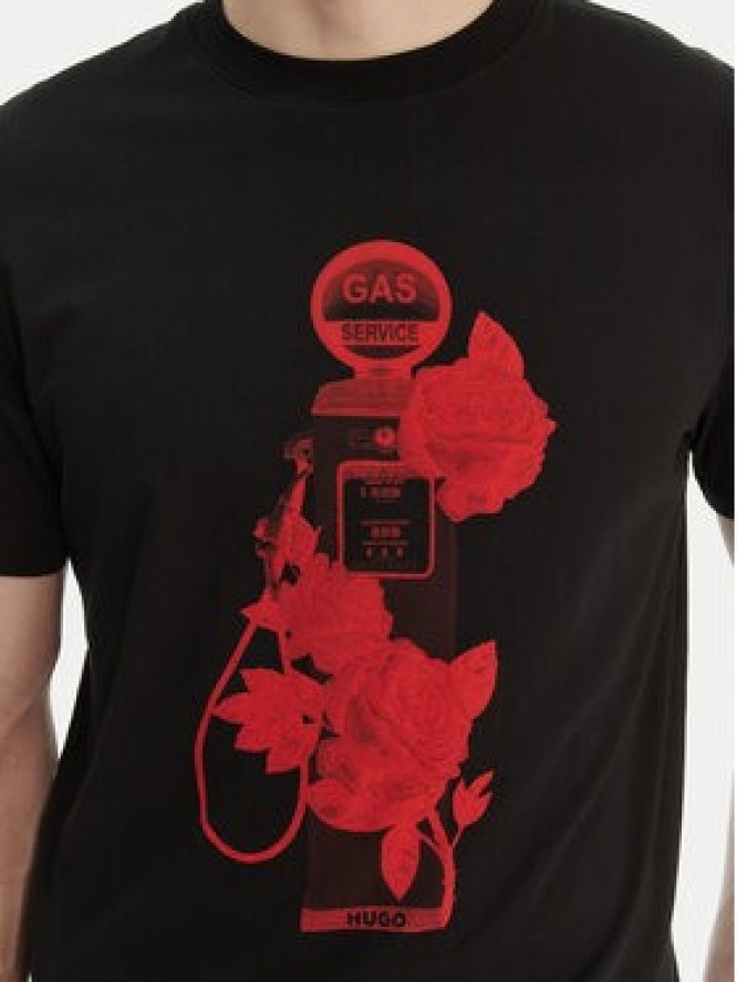 HUGO T-Shirt Dikerd 50564024 Czarny Relaxed Fit