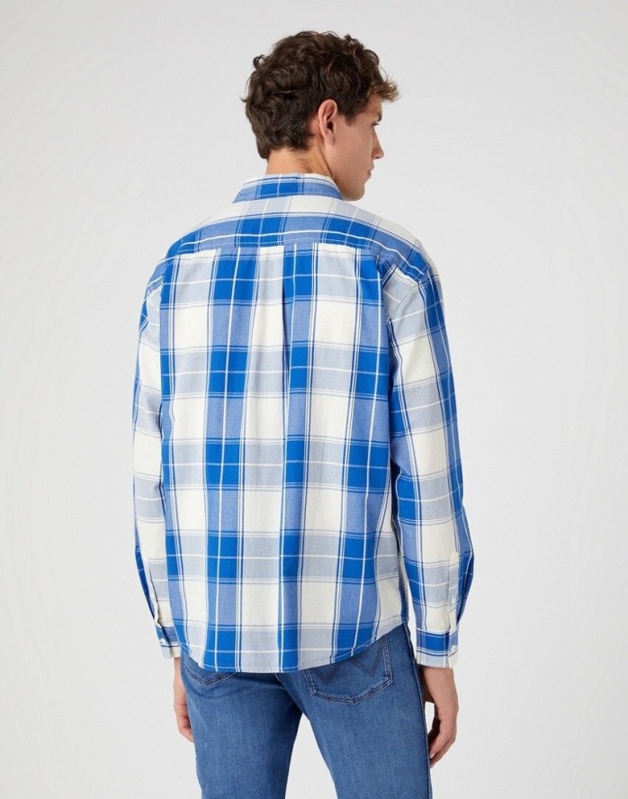 WRANGLER 1 PKT SHIRT MĘSKA KOSZULA MATERIAŁOWA W KRATĘ NAUTICAL W5D64MXV2 112330810