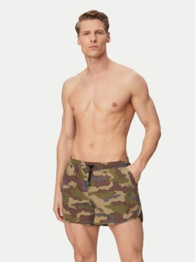 Aeronautica Militare Szorty kąpielowe 261BW0231UCT04312 Zielony ciemny Regular Fit