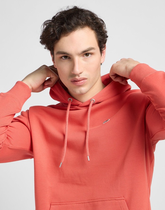 MĘSKA BLUZA Z KAPTUREM LEE PLAIN HOODIE POPPY 112353275 L80Y015640