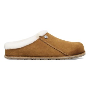 Unisex muły Birkenstock Zermatt brązowe regular 1023161