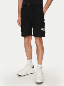 Karl Kani Szorty materiałowe Retro Washed 6012261 Czarny Regular Fit