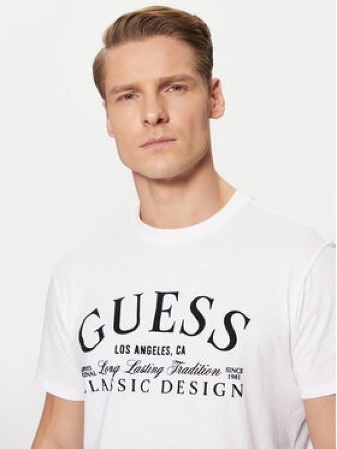 Guess T-Shirt M5RI43 K9RM1 Biały Regular Fit