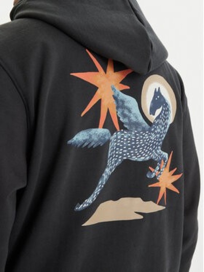 RVCA Bluza Pegasus EVYSF00137 Czarny Boxy Fit