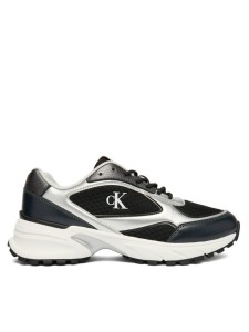 Calvin Klein Sneakersy Hike Runner Laceup Mesh Mix Met YM0YM01402 Czarny