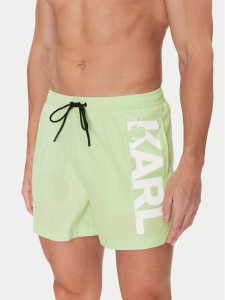 KARL LAGERFELD Szorty kąpielowe A1M46013 Zielony Regular Fit