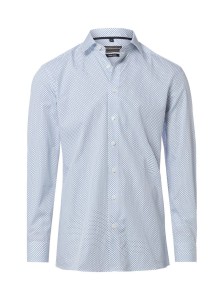 Finshley & Harding Koszula męska Mężczyźni Modern Fit Bawełna (100%) niebieski wzorzysty, 38