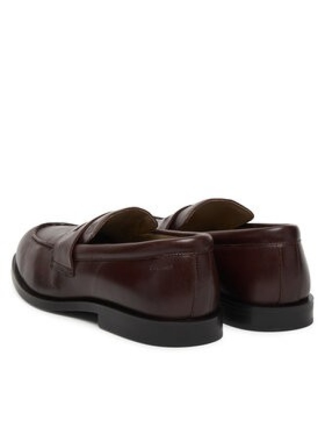 Calvin Klein Półbuty Ess Rubber Penny Loafer Pol Lth HM0HM02025 Brązowy