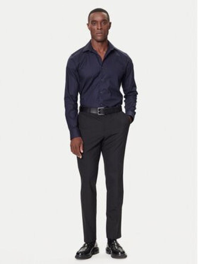 Calvin Klein Koszula LV019EU006 Granatowy Slim Fit