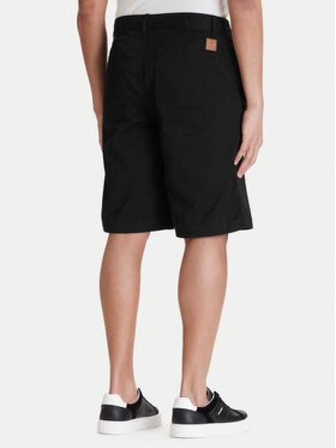 Calvin Klein Jeans Szorty materiałowe 90s LV04RD603G Czarny Baggy Fit