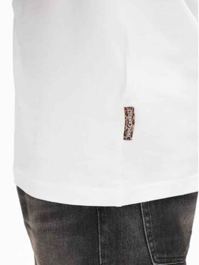 Just Cavalli T-Shirt 78OAHT12 Biały Slim Fit