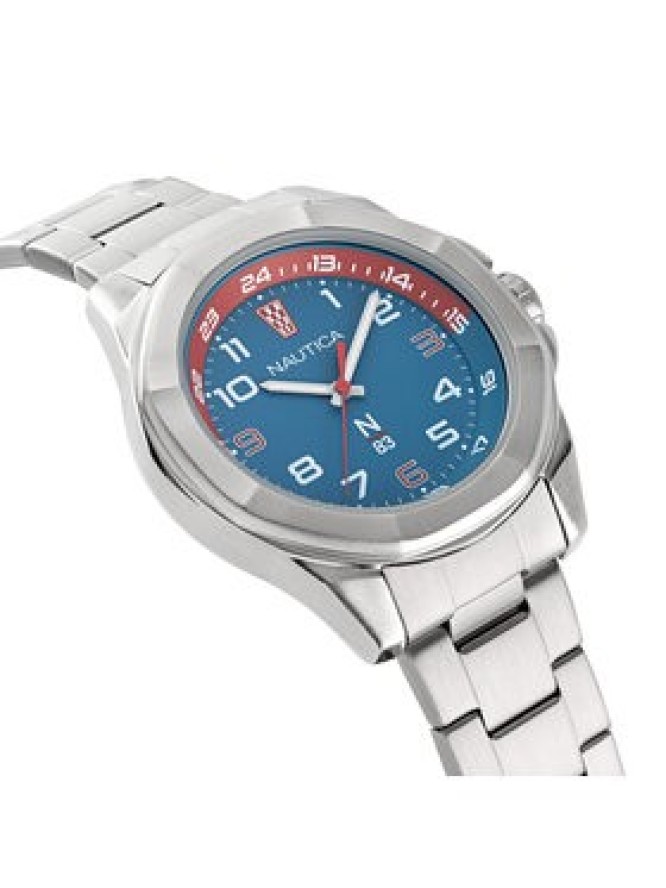 Nautica Zegarek NAPTBS206 Srebrny