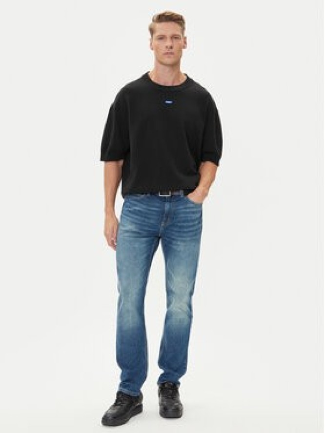 HUGO Sweter San Carson-CP 50543765 Czarny Relaxed Fit