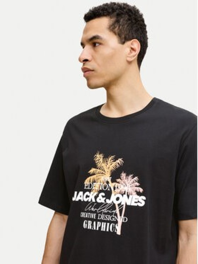 Jack & Jones T-Shirt Gradient Print 12288094 Czarny Regular Fit