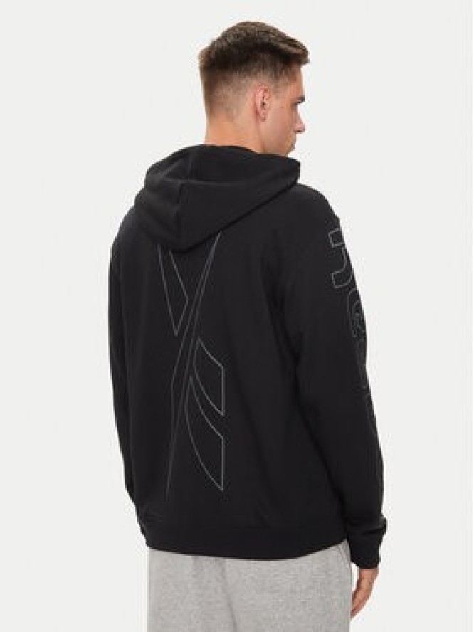 Reebok Bluza Logo Mash Up 100075616 Czarny Relaxed Fit
