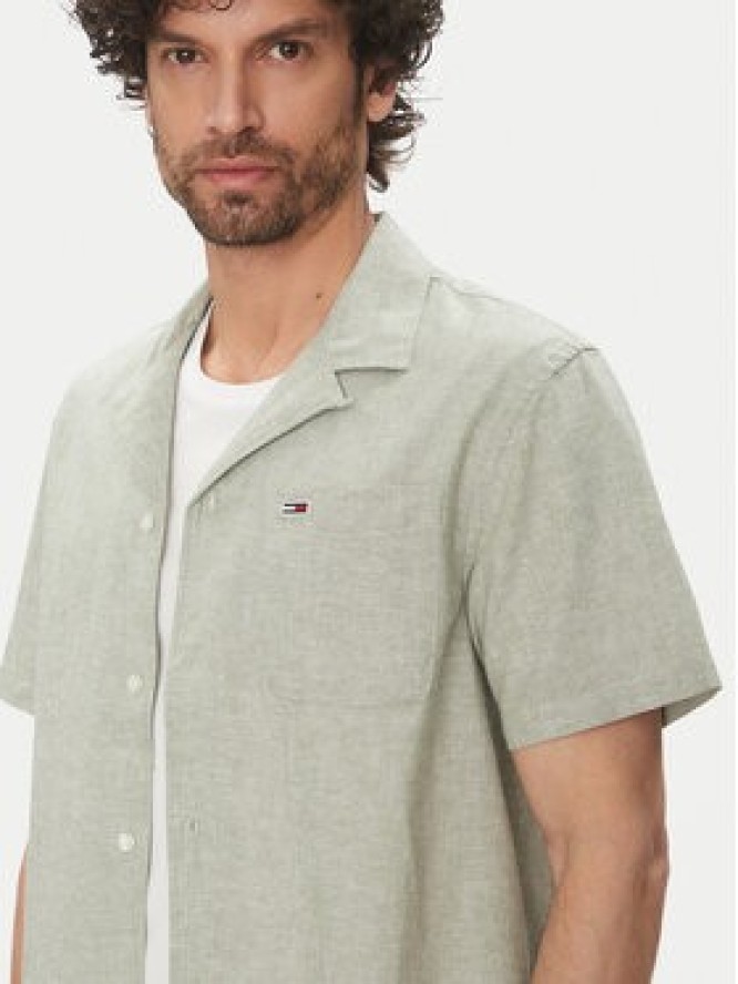 Tommy Jeans Koszula DM0DM20895 Zielony Regular Fit