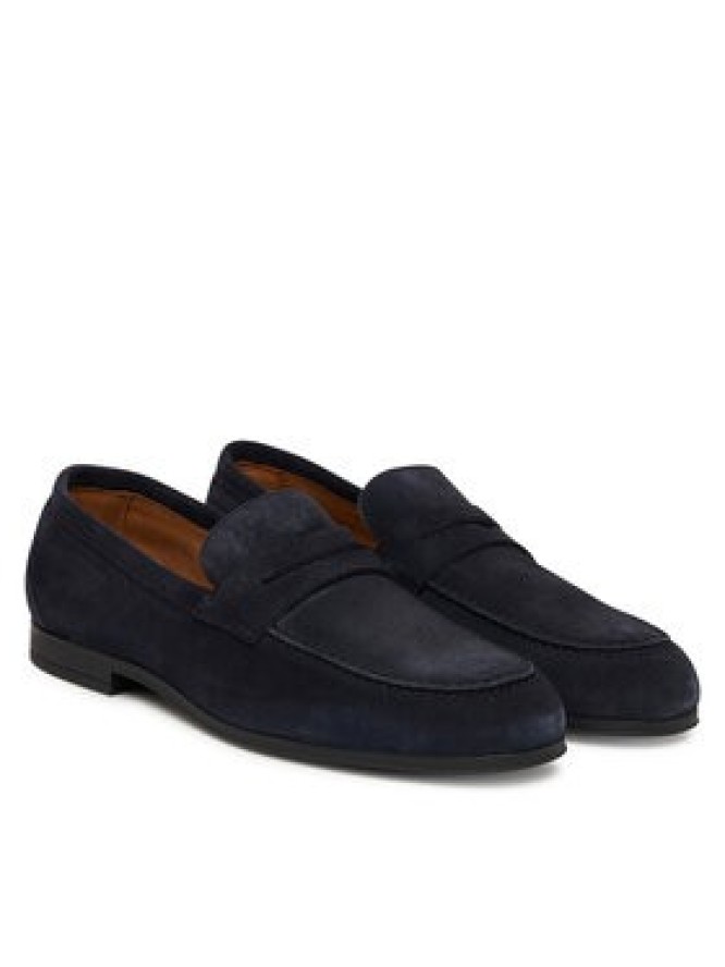 Tommy Hilfiger Loafersy Flexible Slim Suede Loafer FM0FM05745 Niebieski