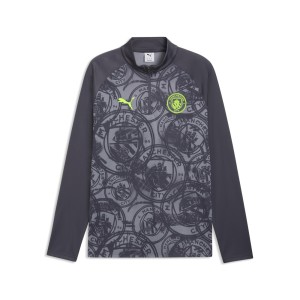 Męska koszulka na rozgrzewkę Manchester City z zamkiem 1/4 PUMA