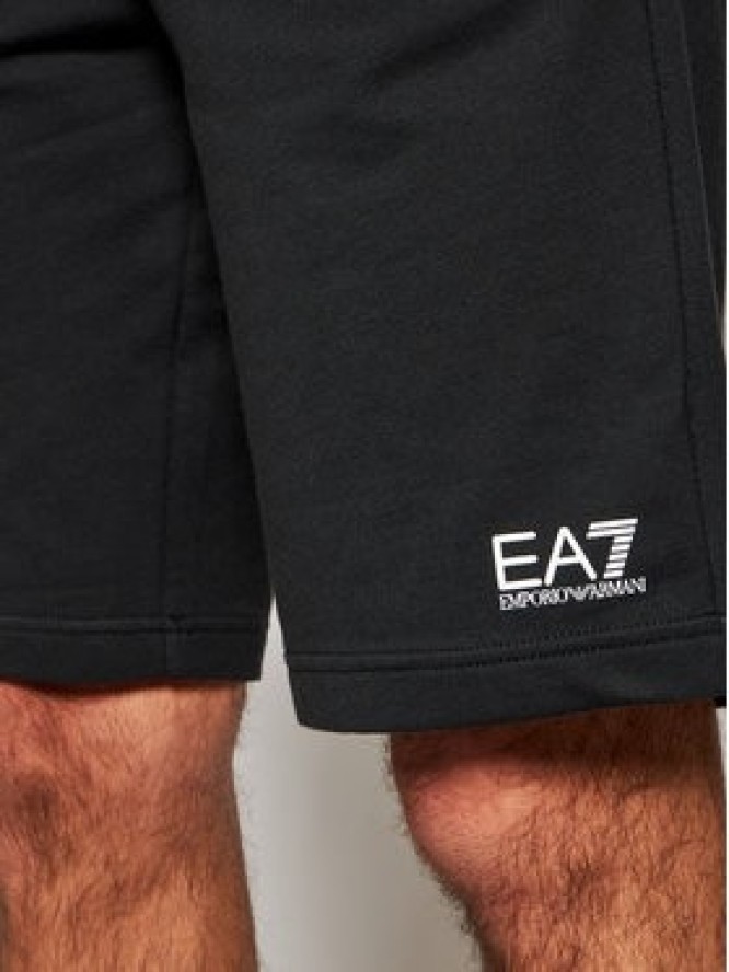 EA7 Emporio Armani Szorty sportowe 8NPS02 PJ05Z 1200 Czarny Regular Fit