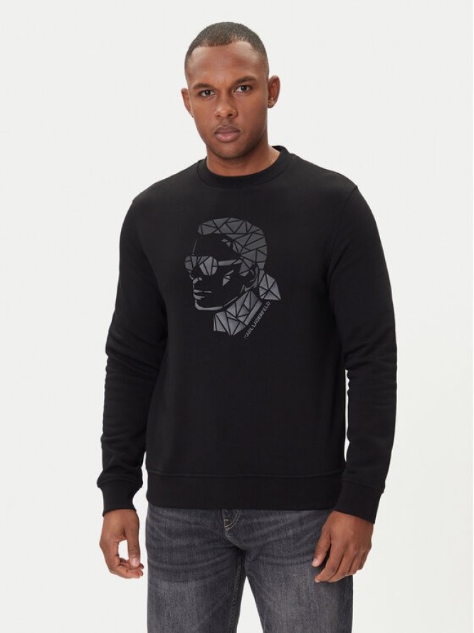 KARL LAGERFELD Bluza 705042 554910 Czarny Regular Fit