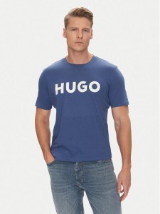 HUGO T-Shirt Dulivio 50467556 Niebieski Regular Fit