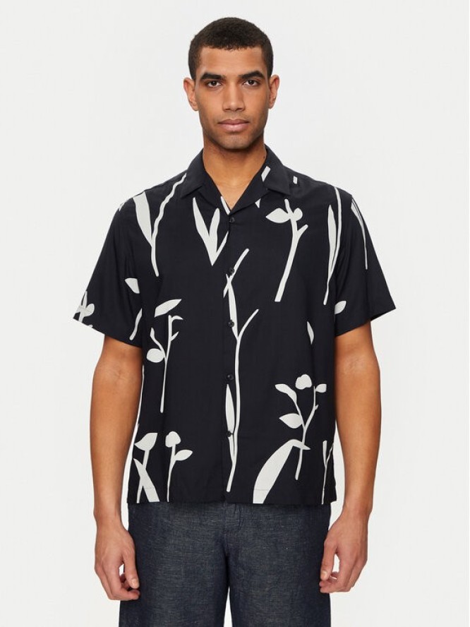 Selected Homme Koszula Slhrelax-Rajesh 16091066 Granatowy Relaxed Fit