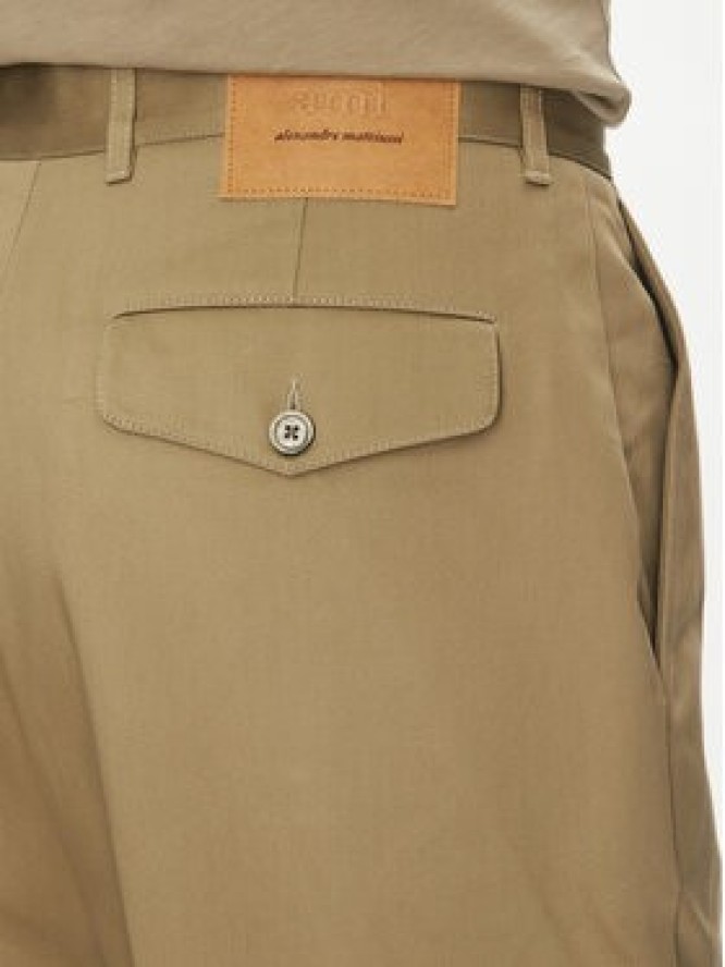 AMI Paris Spodnie materiałowe HTR121.CO0103 Khaki Oversize