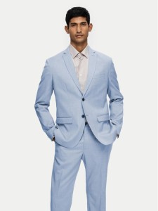 Selected Homme Marynarka 16092418 Błękitny Slim Fit