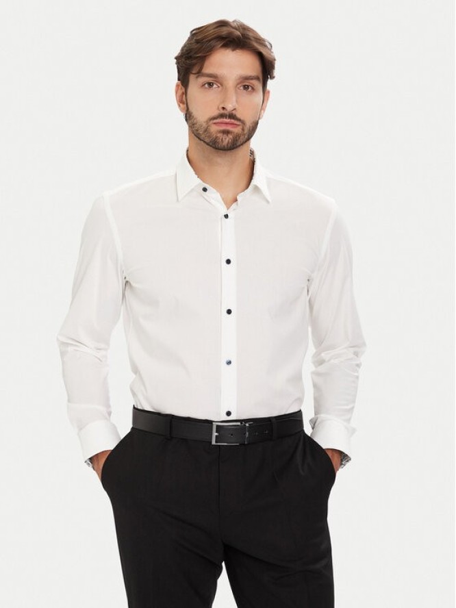 BOSS Koszula H-Hank 50549930 Biały Slim Fit